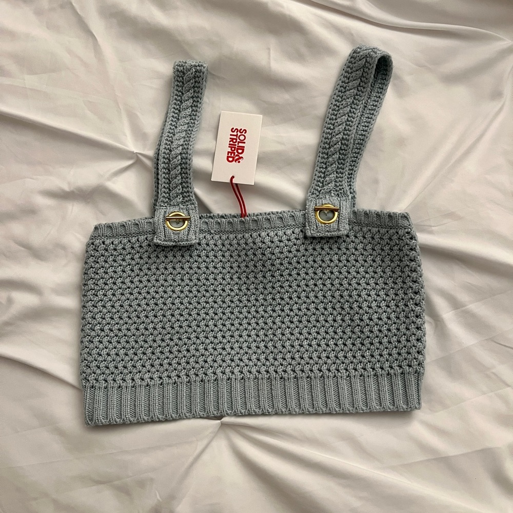 NWT Solid and Striped Knit Top